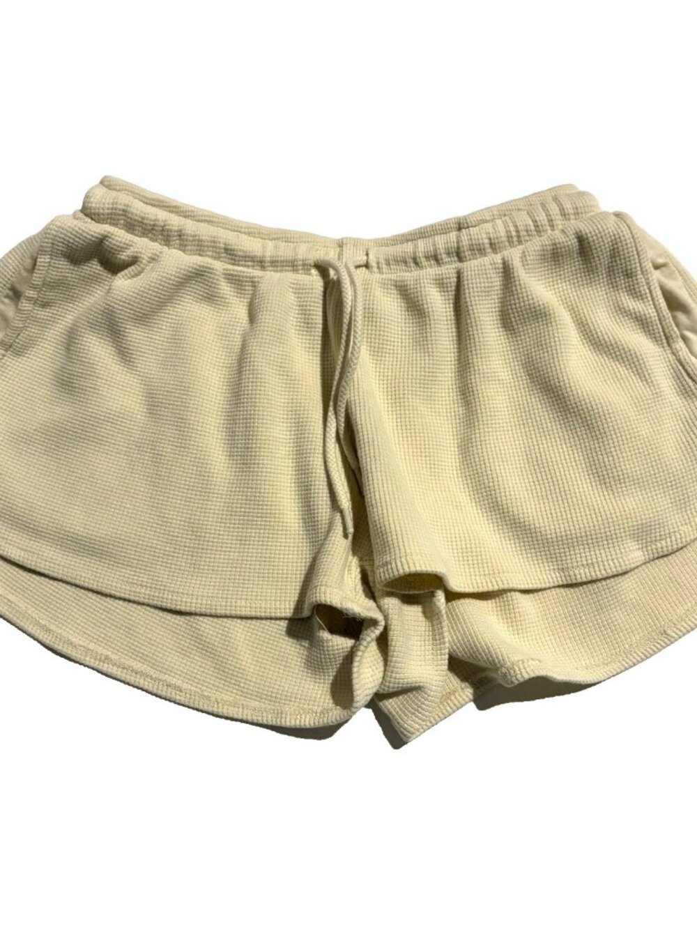 Brandy Melville Booty Shorts Pale Yellow One Size